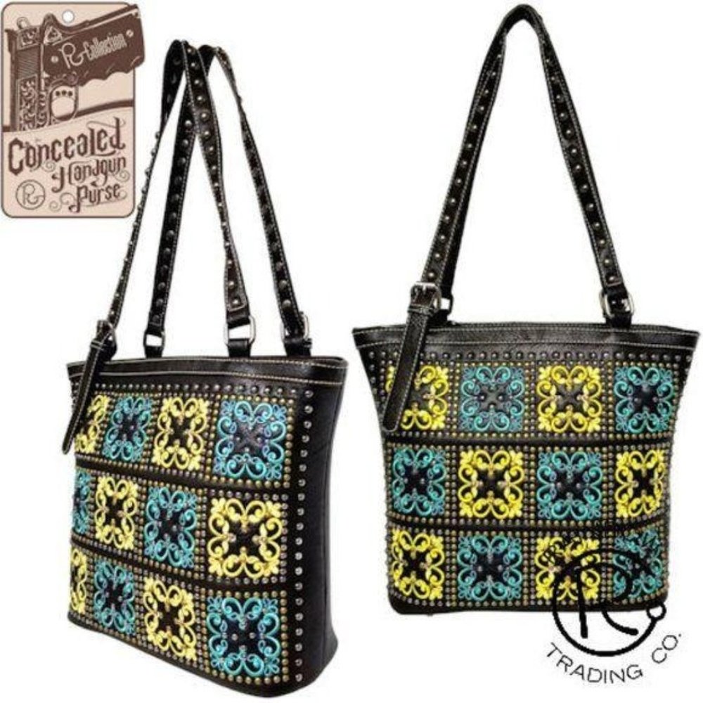 NWT Embroidered Floral Stud Conceal Handgun Bag